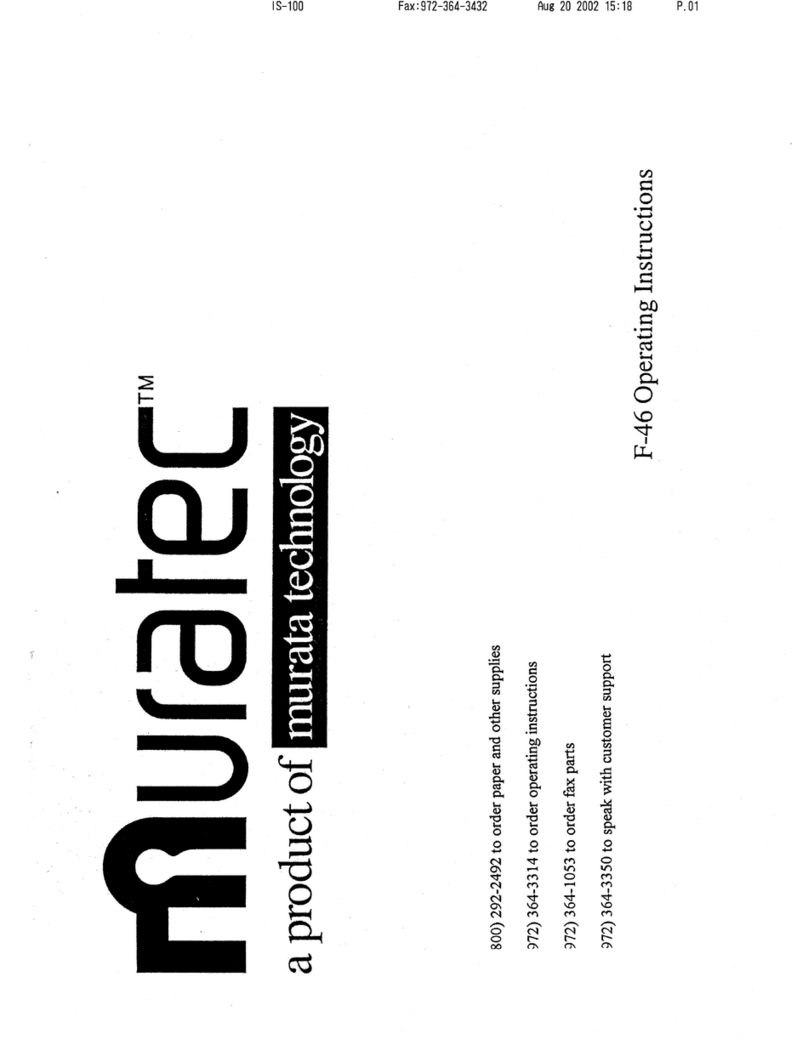 Muratec F-46 User manual