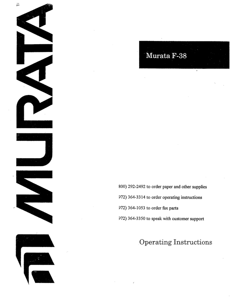 Murata F-38 User manual