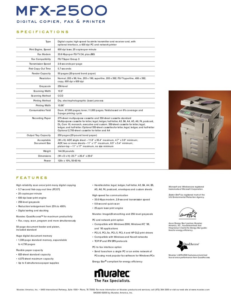 Muratec MFX-2500 User manual