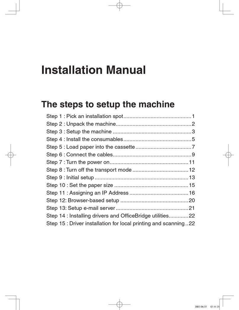 Muratec MFX-1450 installation manual