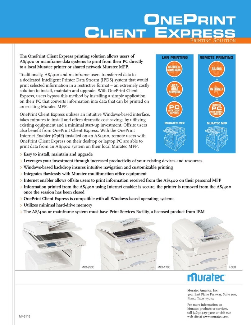 Muratec MFX-1700 Owner's manual