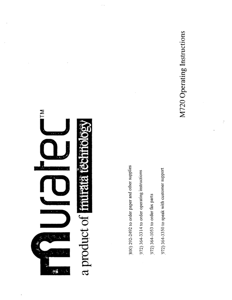 Muratec M-720 User manual