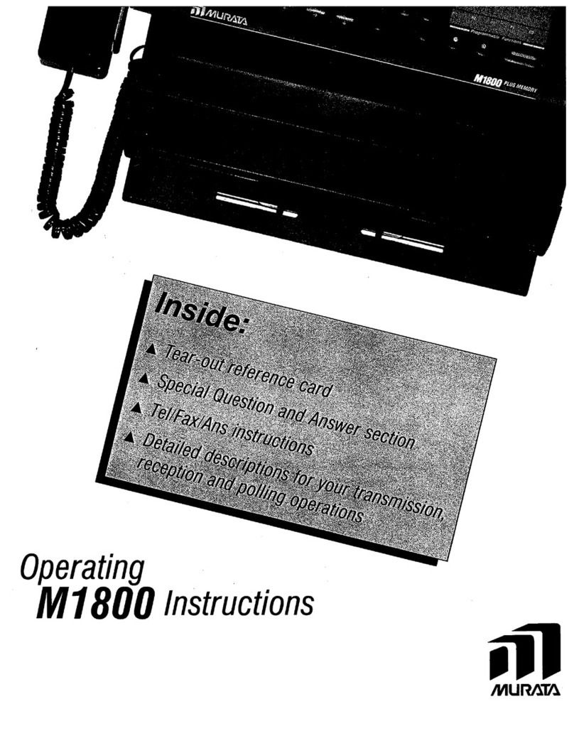 Murata M-1800 operating instructions