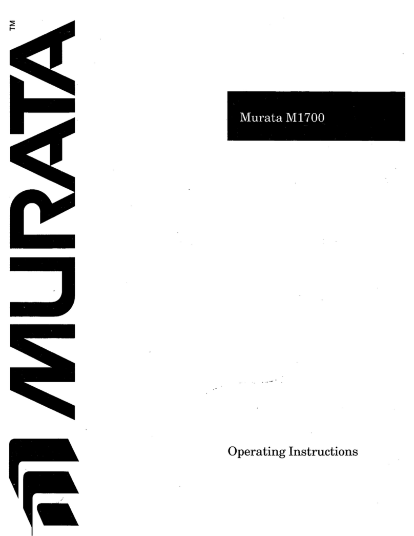 Murata M-1700 User manual Murata M-1700 User manual
