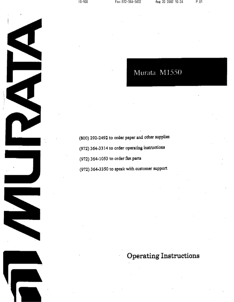 Murata M-1550 operating instructions