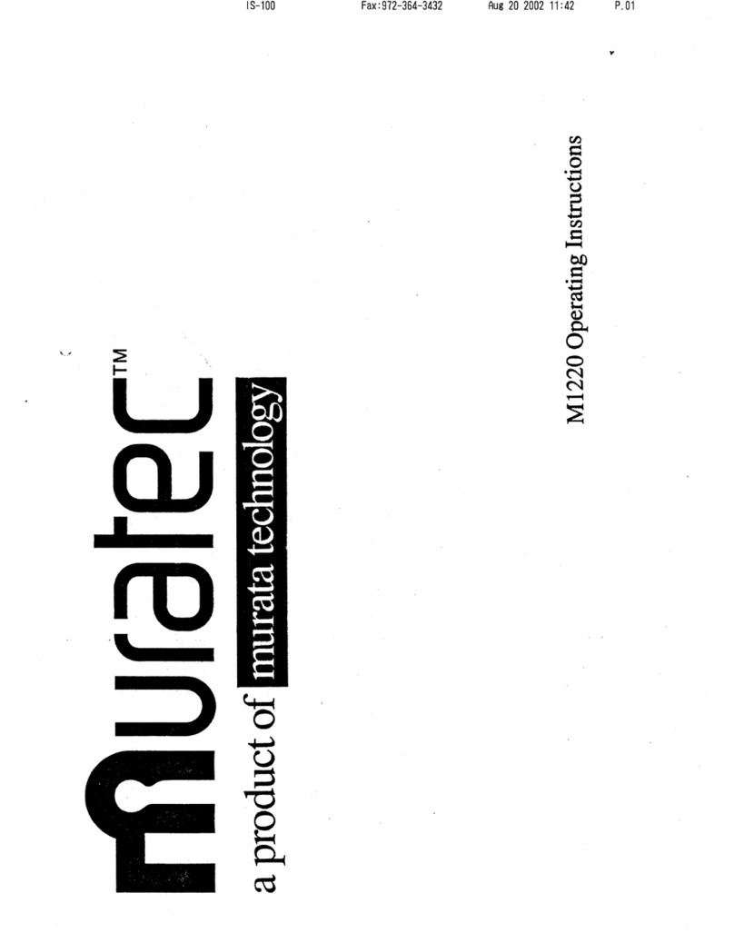 Muratec M-1220 User manual
