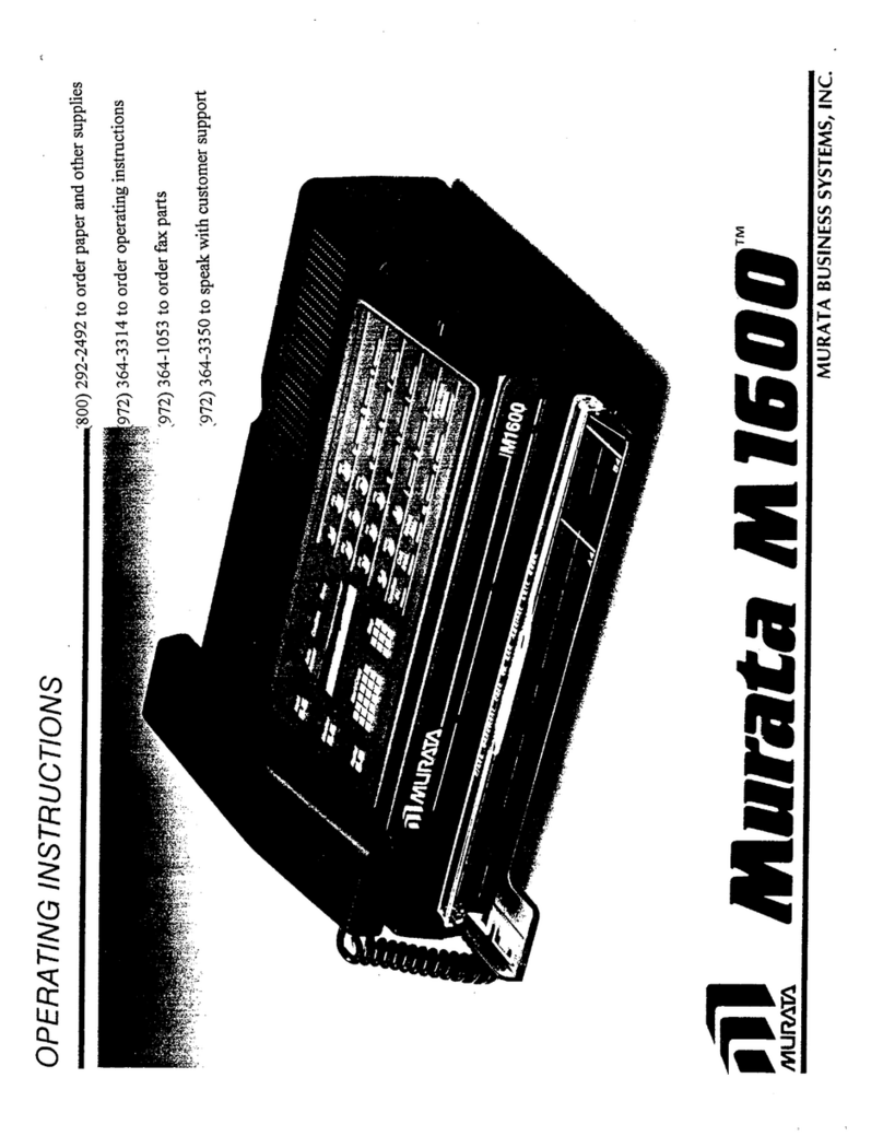 Murata M-1600 User manual