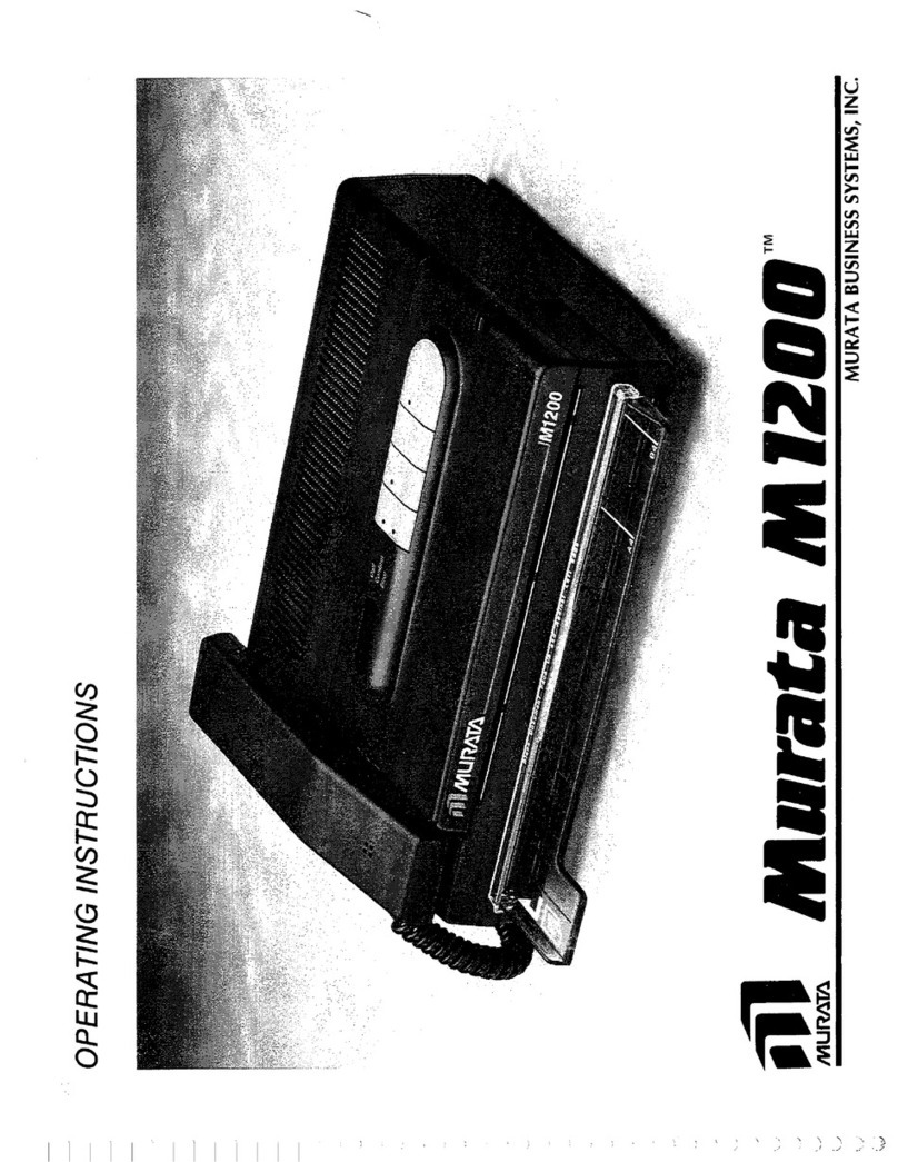 Murata M-1200 User manual Murata M-1200 User manual