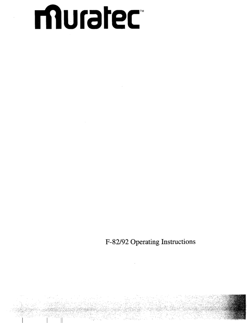 Muratec F-82 User manual Muratec F-82 User manual
