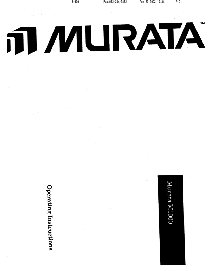 Murata M-1000 operating instructions