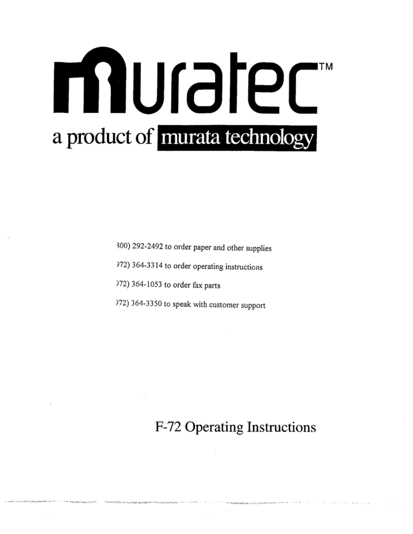 Muratec F-72 User manual
