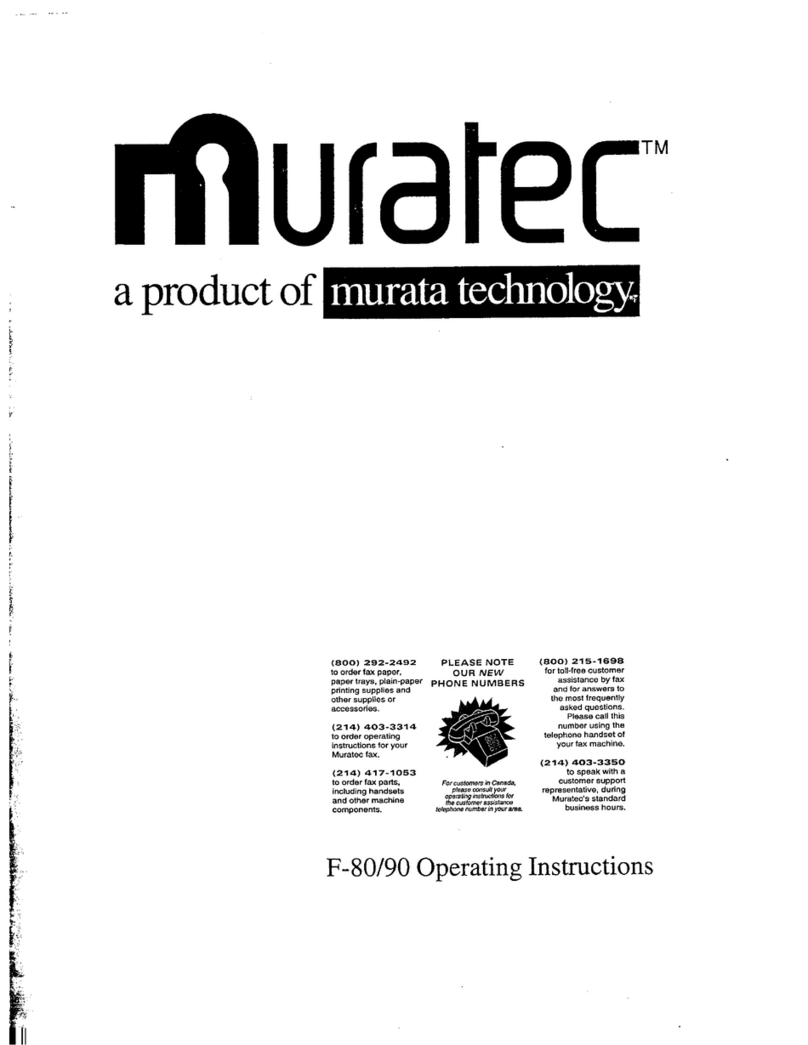Muratec F-80 operating instructions