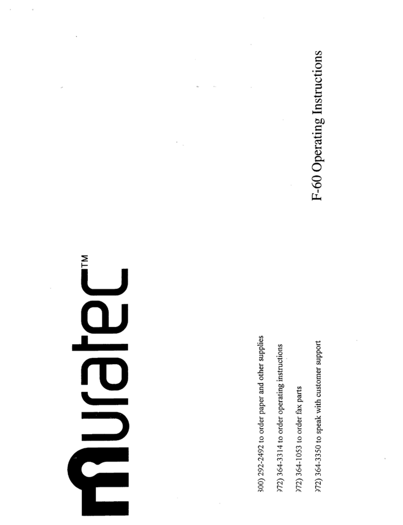 Muratec F-60 User manual