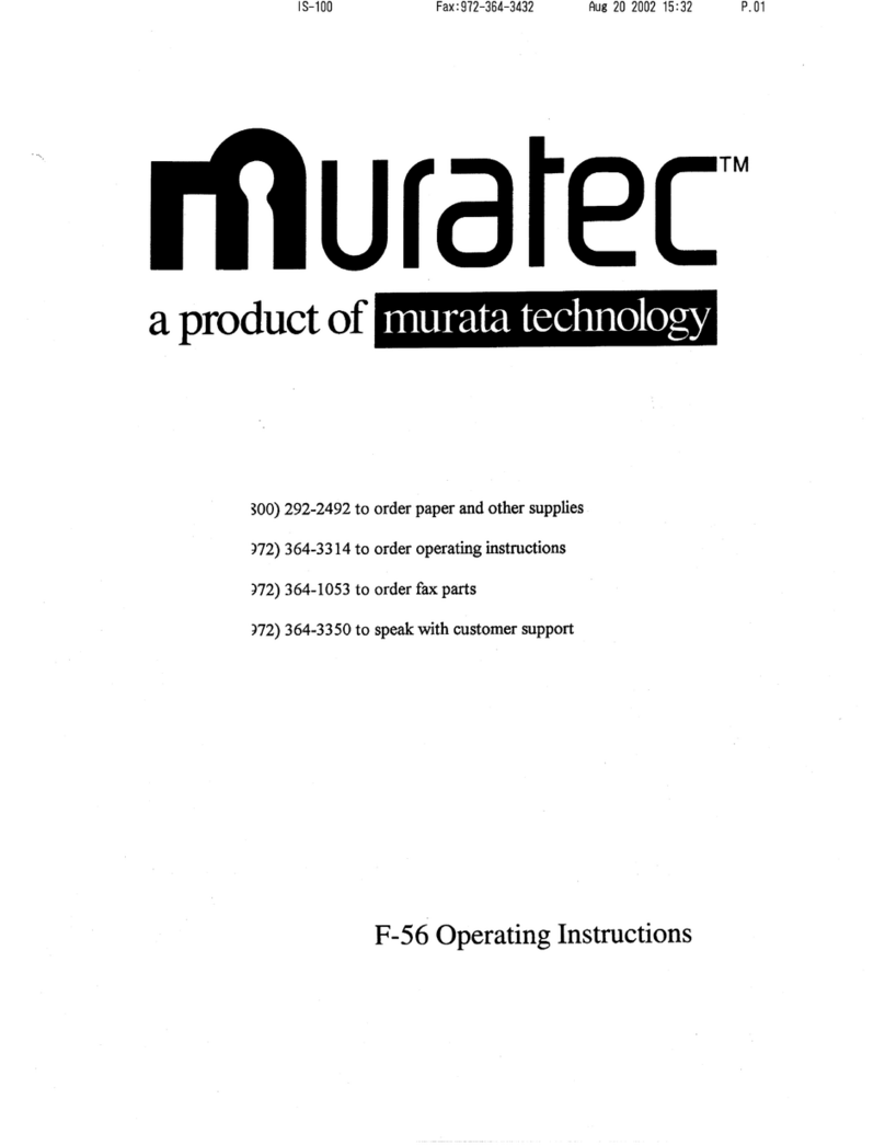 Muratec F-56 User manual