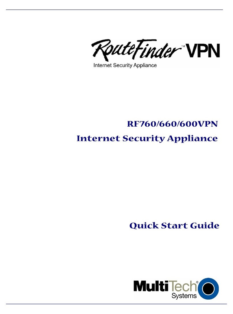 Multitech RouteFinder RF600VPN User manual