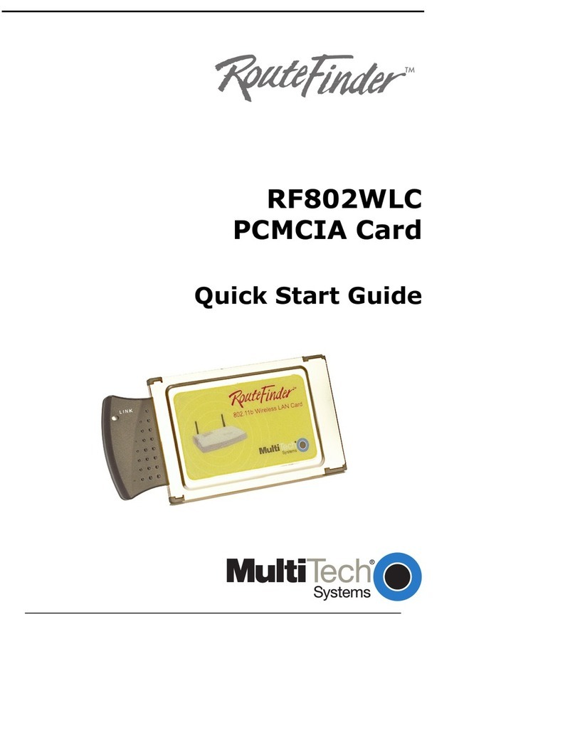 Multitech RouteFinder RF802WLC quick start guide