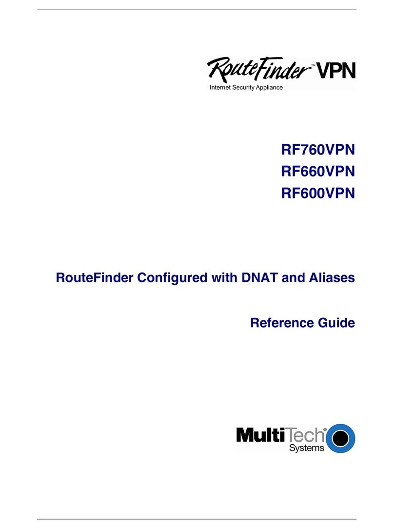 Multitech RouteFinder RF600VPN User manual