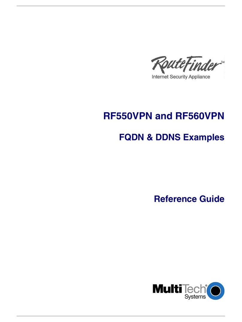 Multitech RouteFinder RF550VPN User manual