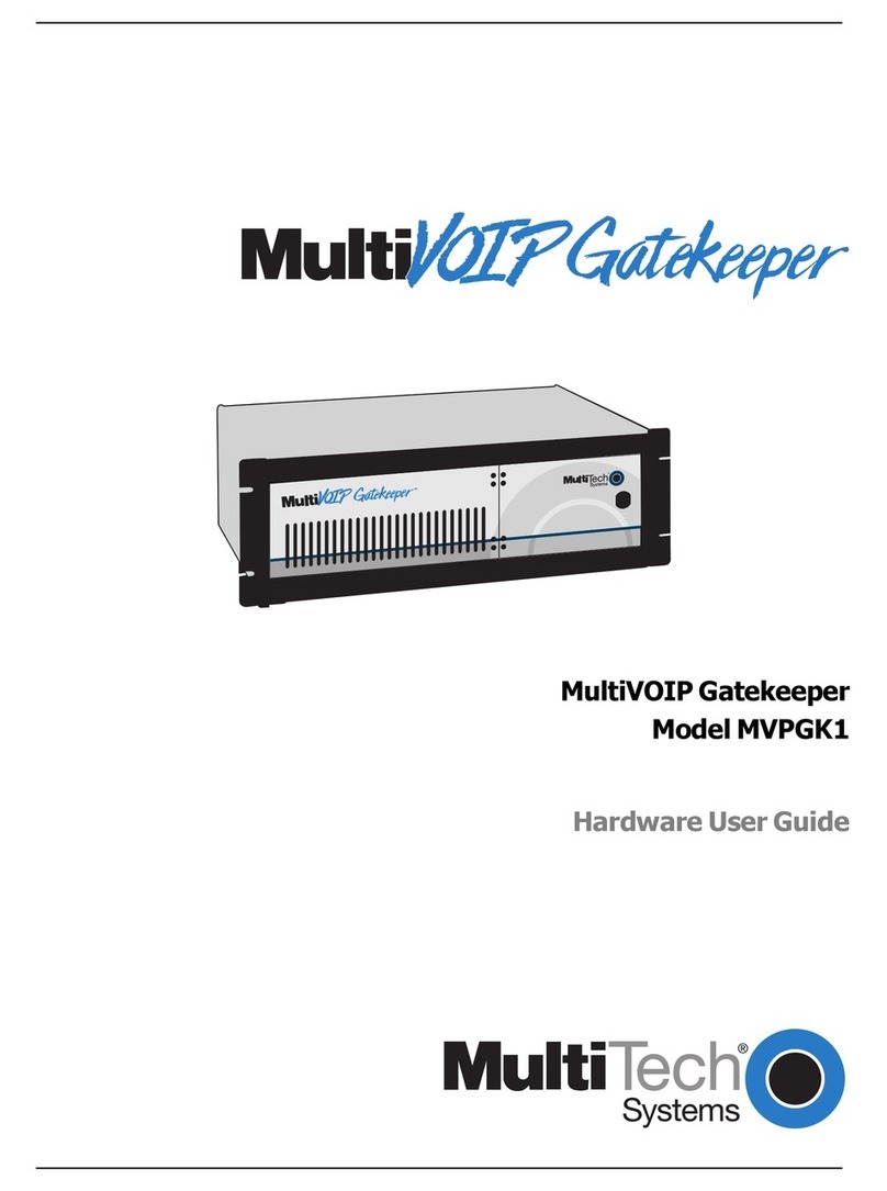 Multitech MultiVOIP MVPGK1 Gatekeepers Hardware user's guide