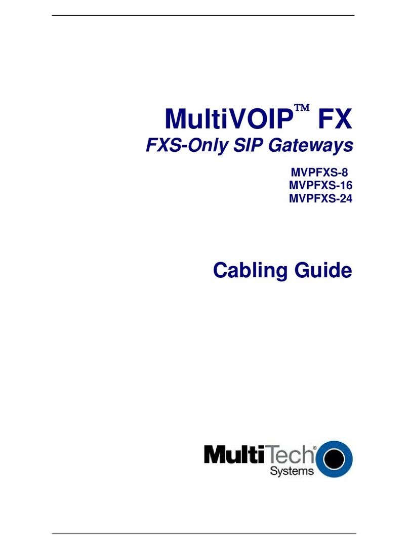 Multitech MultiVOIP MVPFX2-8 User manual