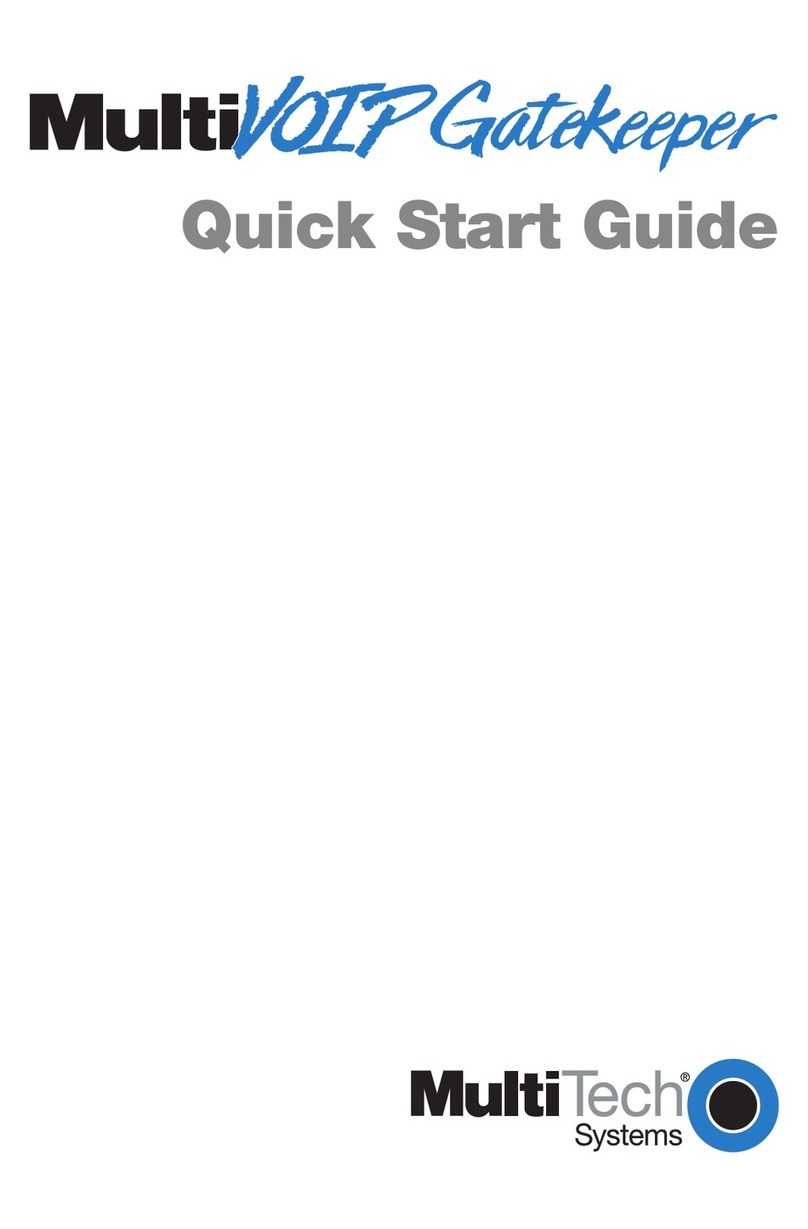 Multitech MultiVOIP MVPGK1 Gatekeepers User manual