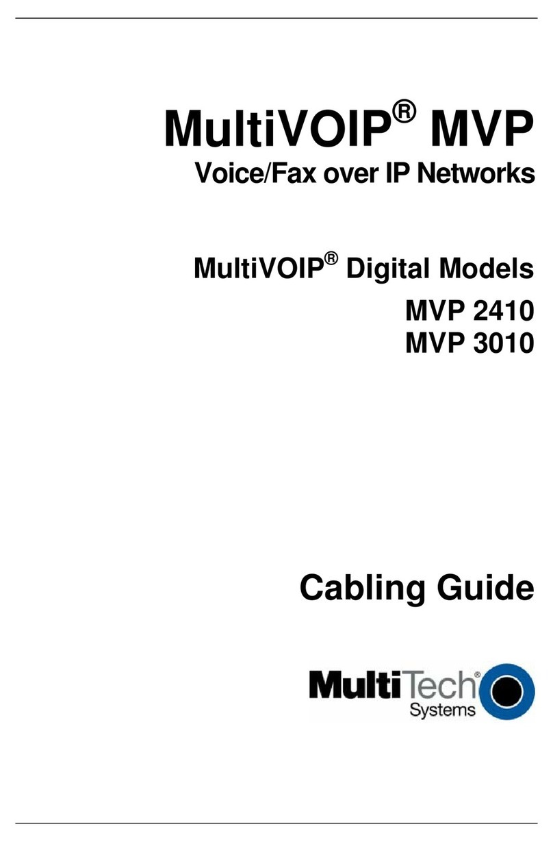 Multitech MVP-2410, MVP-3010 Cabling guide