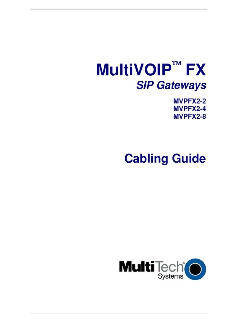 Multitech MultiVOIP MVPFX2-2 Cabling guide