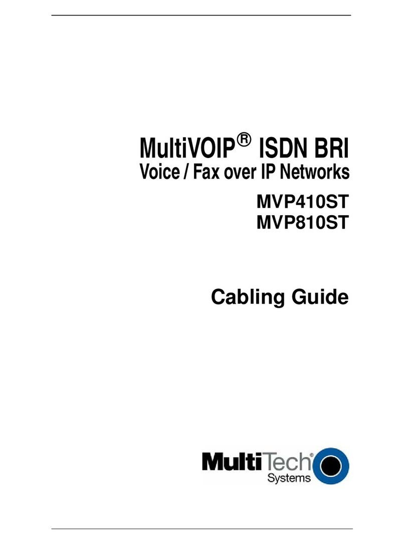 Multitech MULTIVOIP MVP-410ST Cabling guide