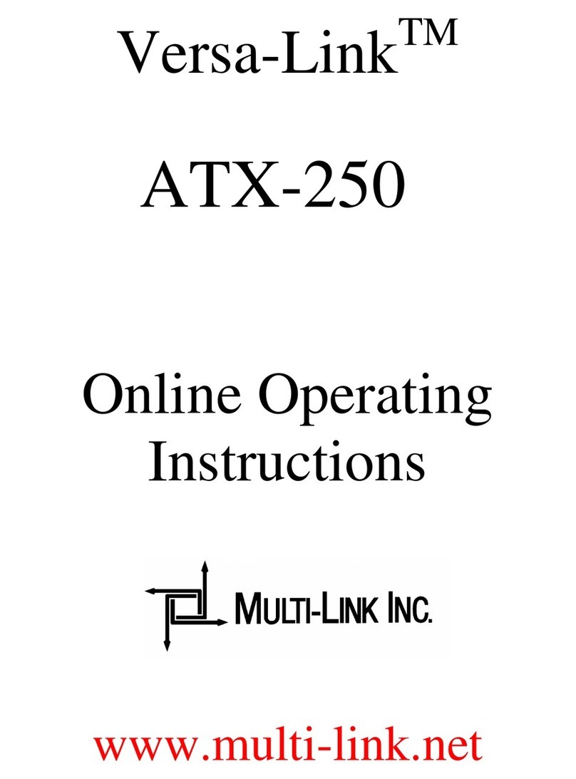 Multilink VERSA-LINKTM ATX-250 operating instructions Multilink VERSA-LINKTM ATX-250 operating instructions