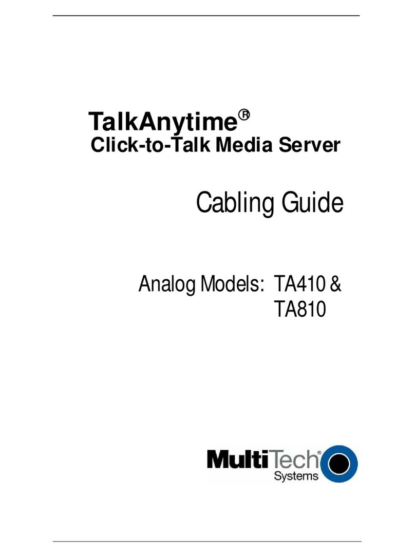Multitech TalkAnytime TA410 Cabling guide