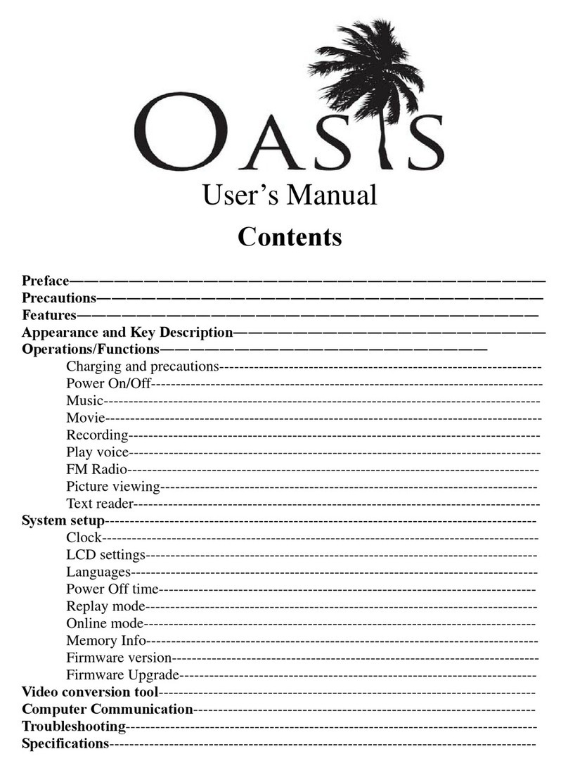 Oasis Oasis user manual