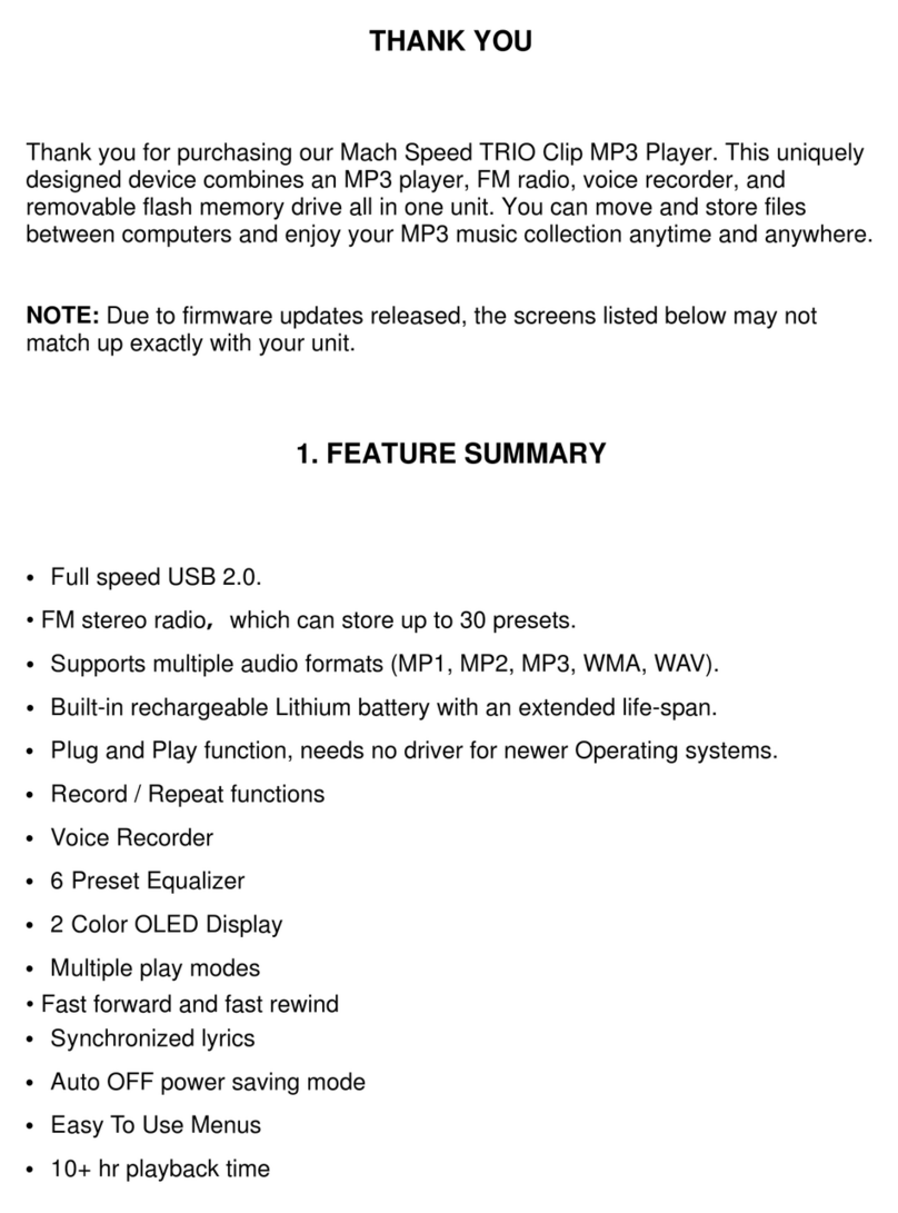 Mach Trio Clip 2GB User manual