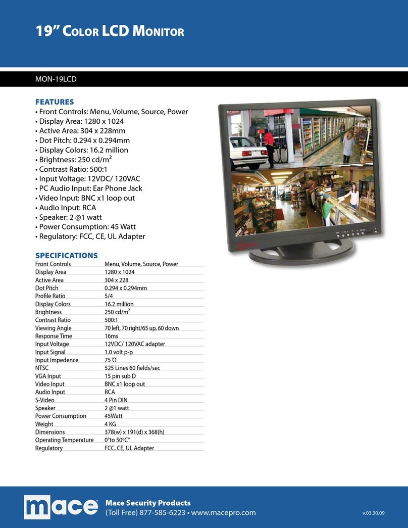 Mace MON-19LCD User manual