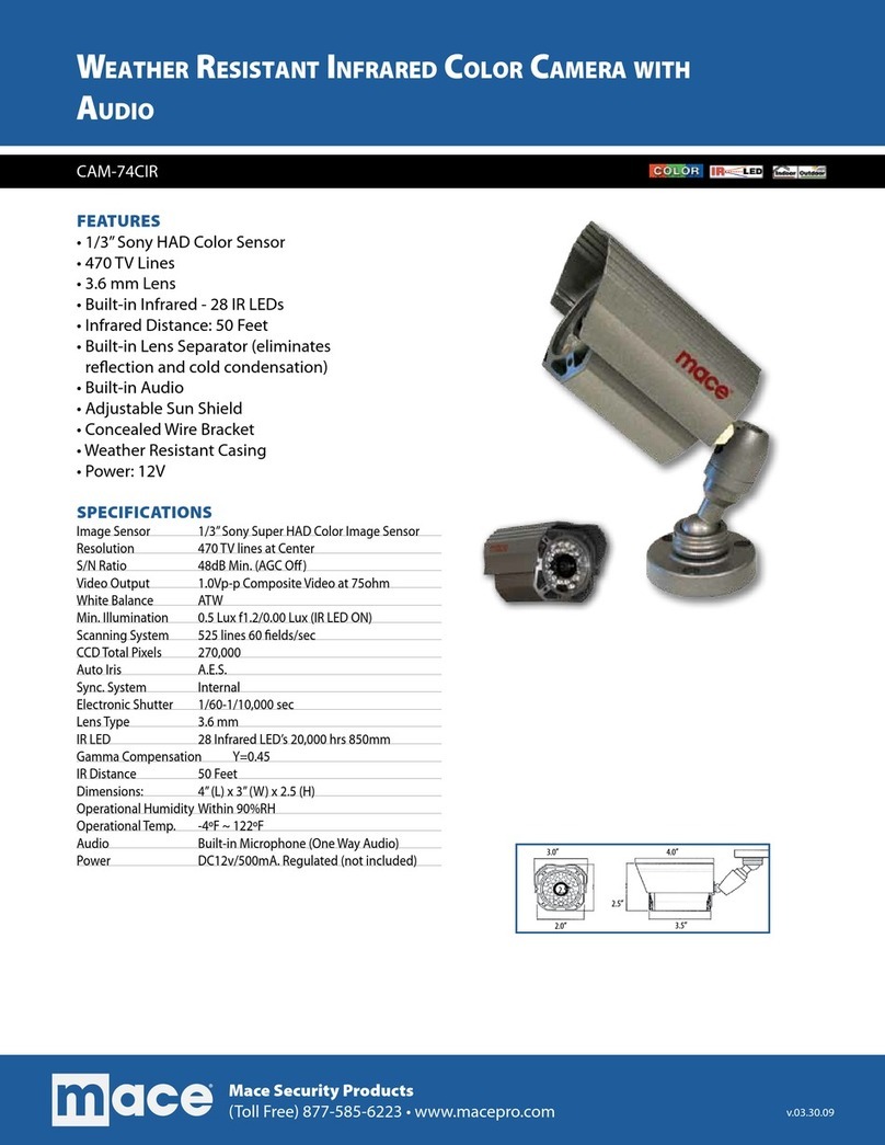 Mace CAM-74CIR Specifications