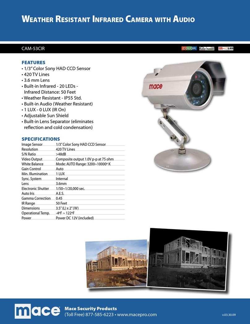 Mace CAM-53CIR Specifications