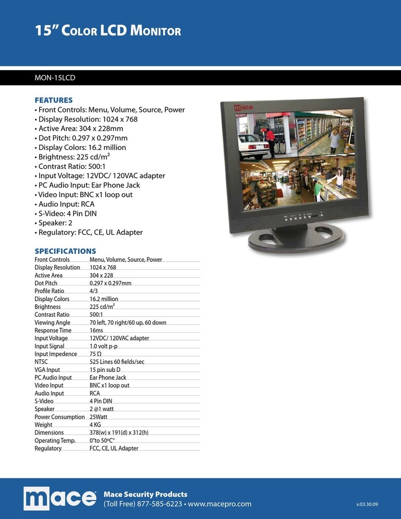 Mace MON-15LCD User manual
