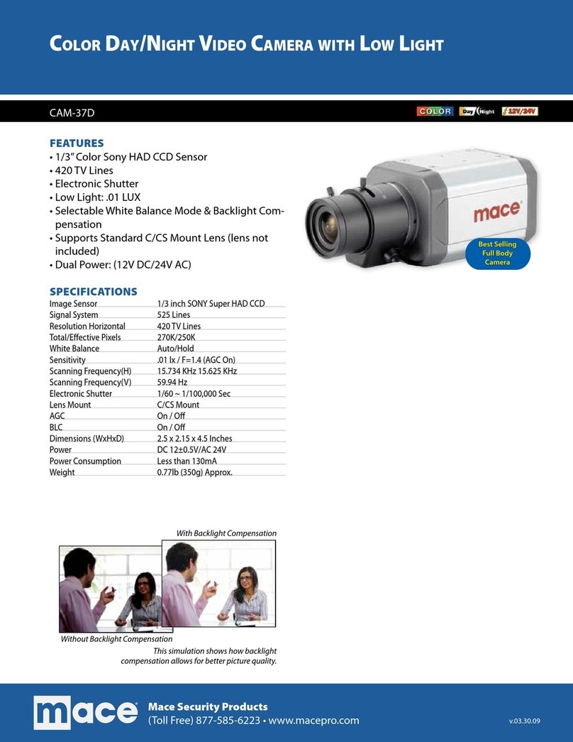 Mace CAM-37D User manual