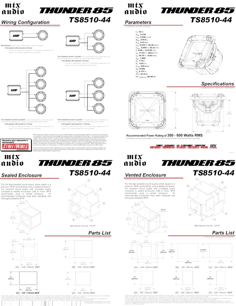 MTX Thunder TS8510-44 Connection guide
