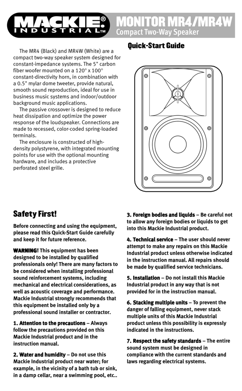Mackie Monitor Series MR4 User manual