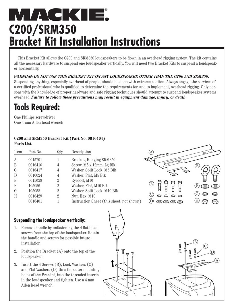 Mackie C200 installation instructions