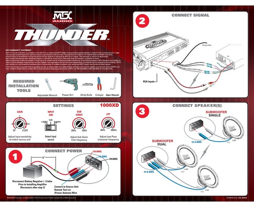 MTX X Thunder 1000XD Instruction Manual MTX X Thunder 1000XD Instruction Manual