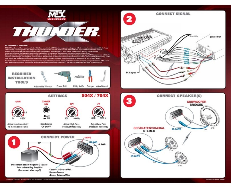 MTX X Thunder 504X Instruction Manual