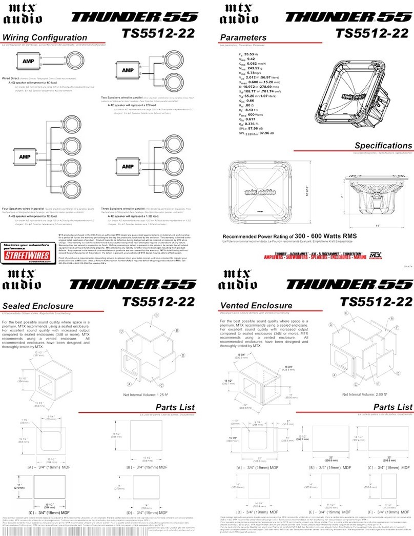 MTX Thunder TS5512-22 Instruction Manual MTX Thunder TS5512-22 Instruction Manual