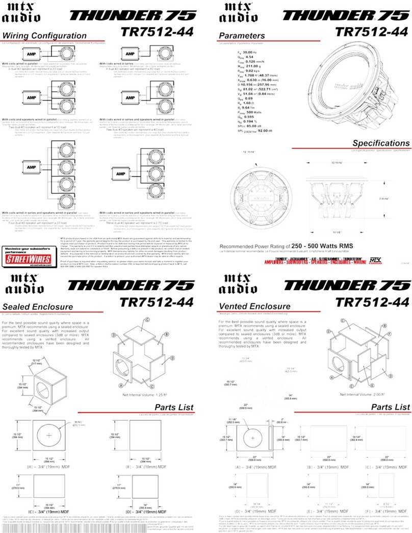 MTX Thunder TR7512-44 Instruction Manual