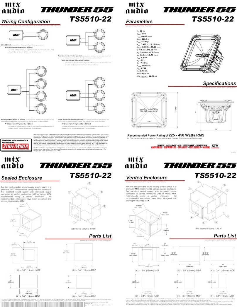 MTX Thunder TS5510-22 Connection guide