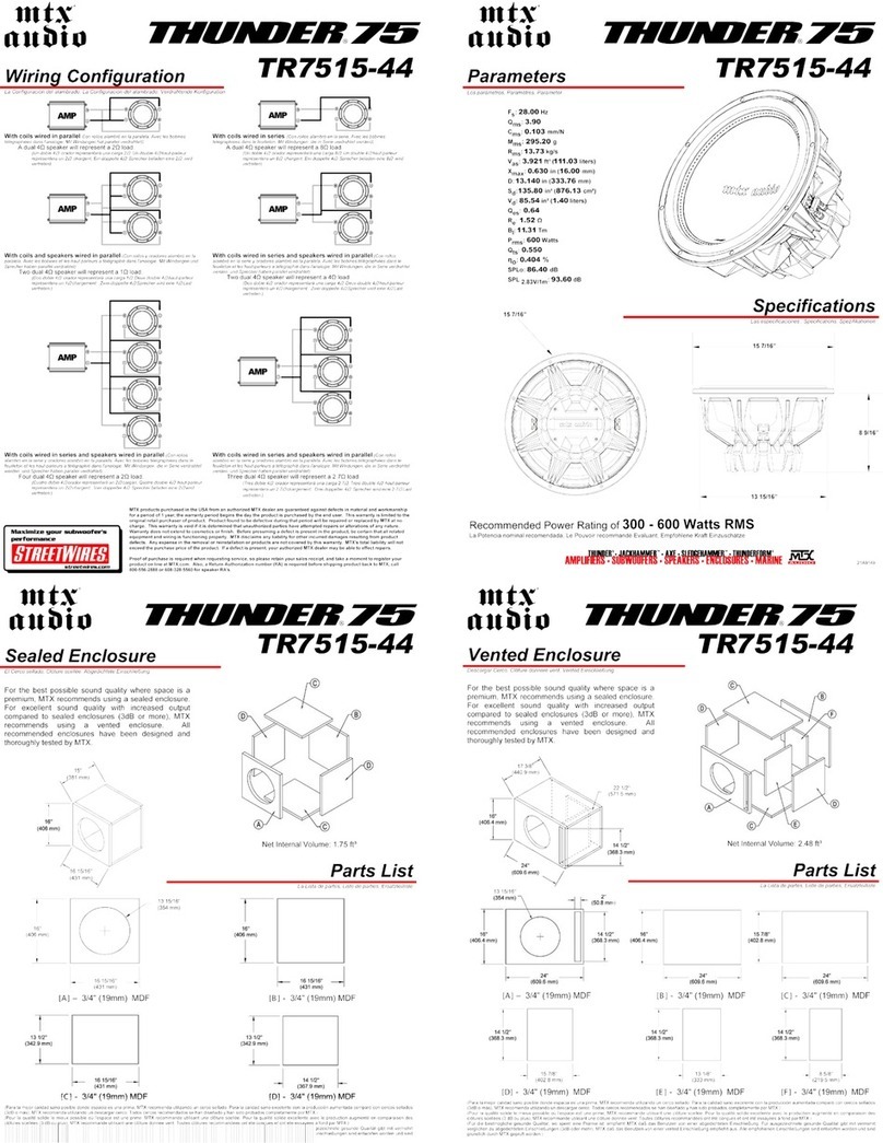 MTX Thunder TR7515-44 Instruction Manual