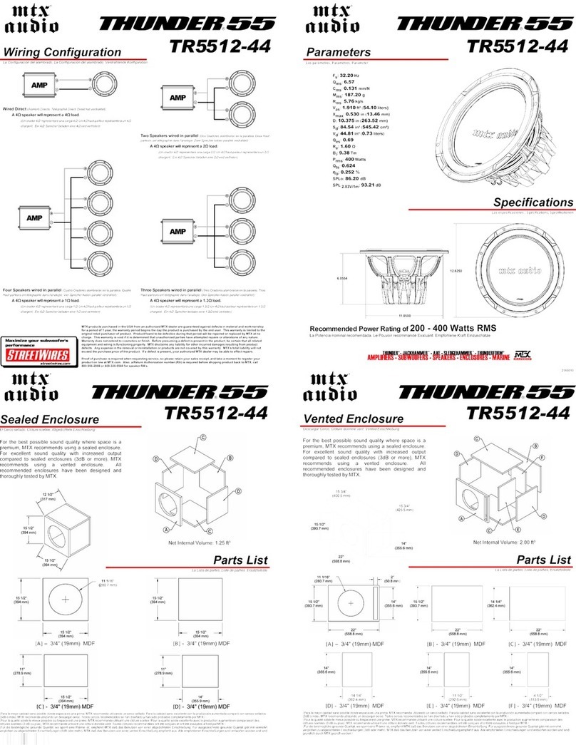 MTX Thunder TR5512-44 Instruction Manual