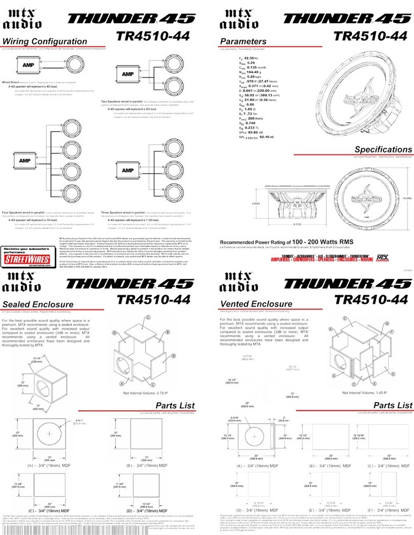 MTX Thunder TR4510-44 Instruction Manual