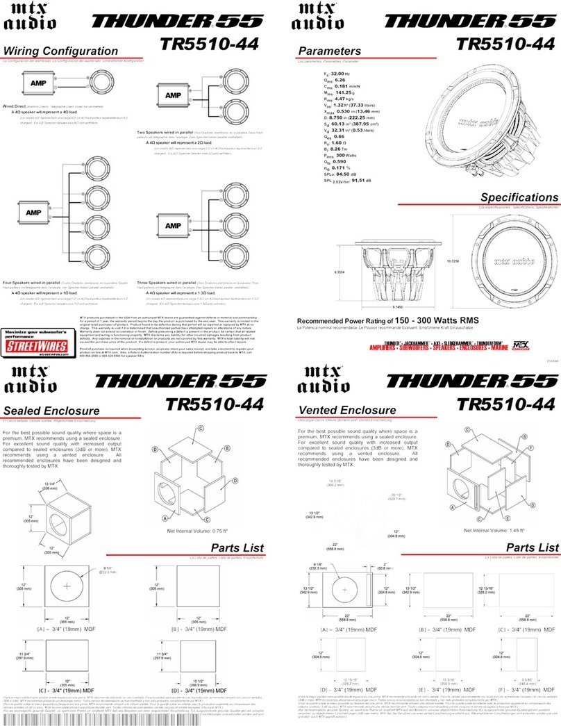 MTX Thunder TR5510-44 Connection guide