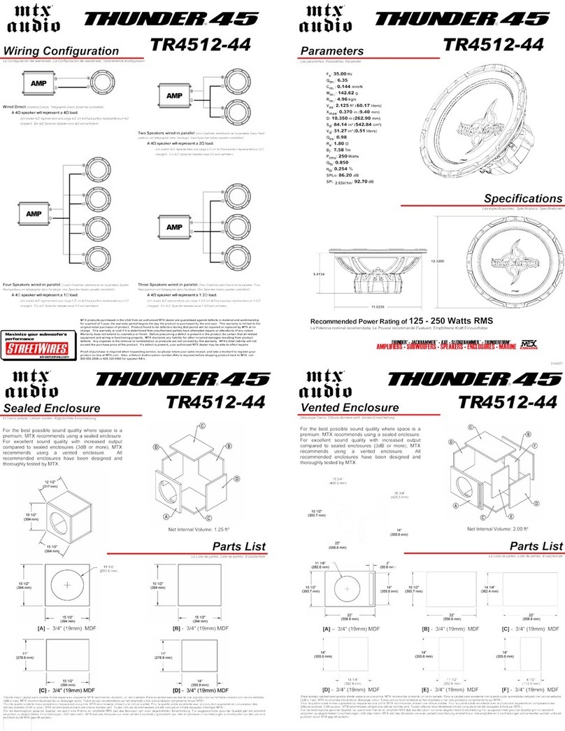 MTX Thunder TR4512-44 Instruction Manual